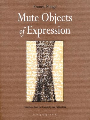 cover image of Mute Objects of Expression